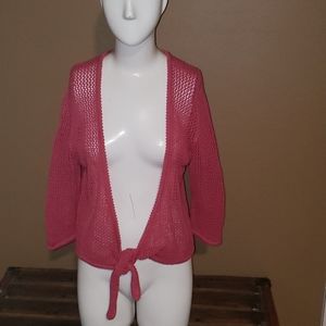 Pink woven cover up 💥